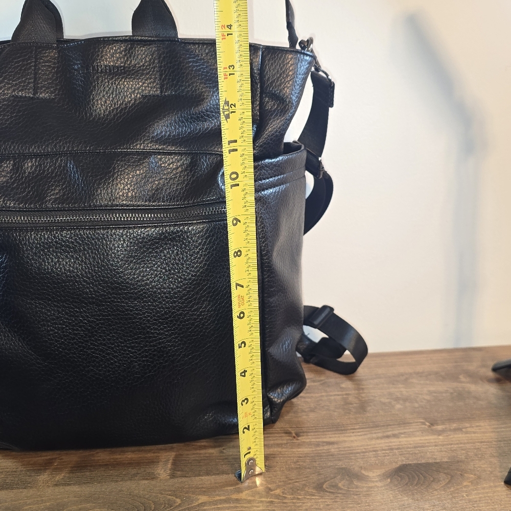 Louenhide NWOT Bronx Vegan Leather Black Backpack - Picture 10 of 16
